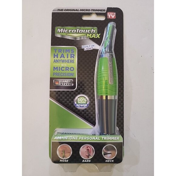Micro Touch Max All In One Personal Hair Trimmer w/LED Light For Nose Ears Neck - Picture 1 of 2